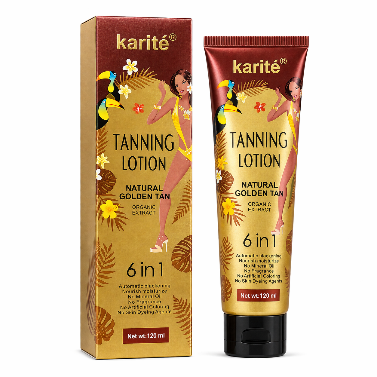 Karité Tanning Lotion 6 în 1 Natural Golden Tan 120ml