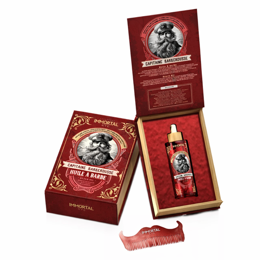 IMMORTAL NYC CAPITANE BARBEROUSSE BEARD OIL 100 ML (WITH FREE GIFT COMB AND OWN BOX)