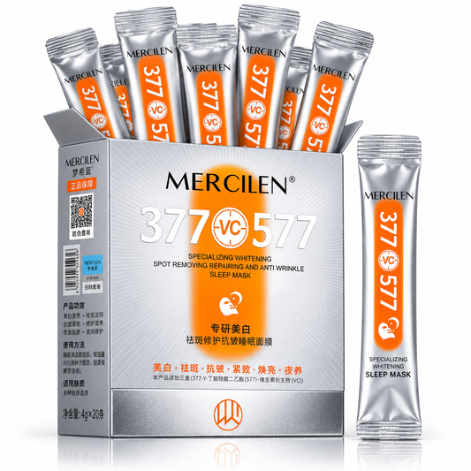 MERCILEN 377 VC 577 – Mască de Noapte Iluminatoare, Anti-Pete și Anti-Rid – Sleep Mask MXL6938
