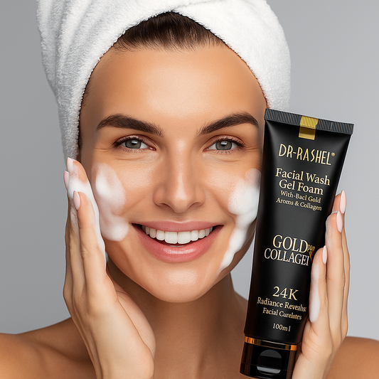 Gel de curatare cu aur si colagen 24K Gold Collagen - Dr Rashel Wash Gel Foam Cleanser 100 ml.  DRL1173