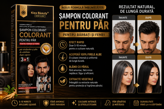 Șamponul colorant Negru Kiss Beauty Black Hair Color