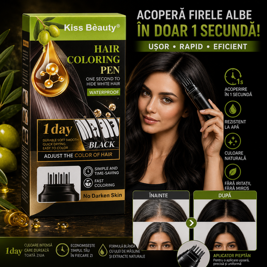 Creion colorant Kiss Beauty Hair Coloring Pen Black