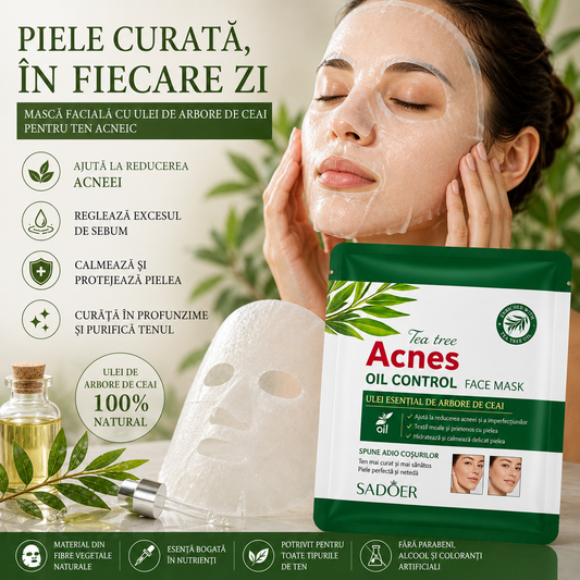 Mască facială Sadoer  anti-acnee cu extract de arbore de ceai, 25 g. SD35547