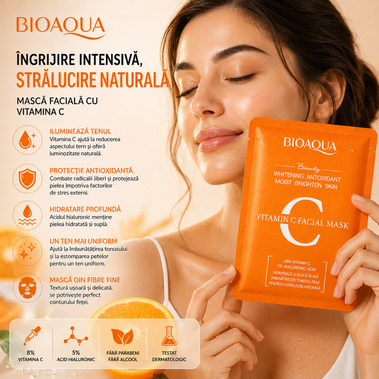 Bioaqua – Mască facială cu vitamina C (25 ml) BQY08114