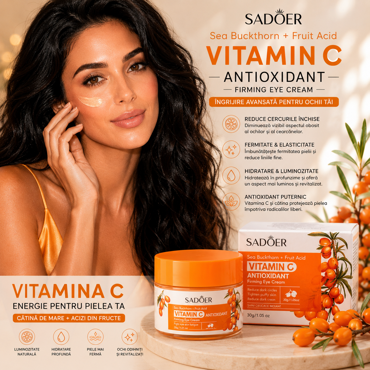 Crema de ochi SADOER cu Vitamina  SD49759