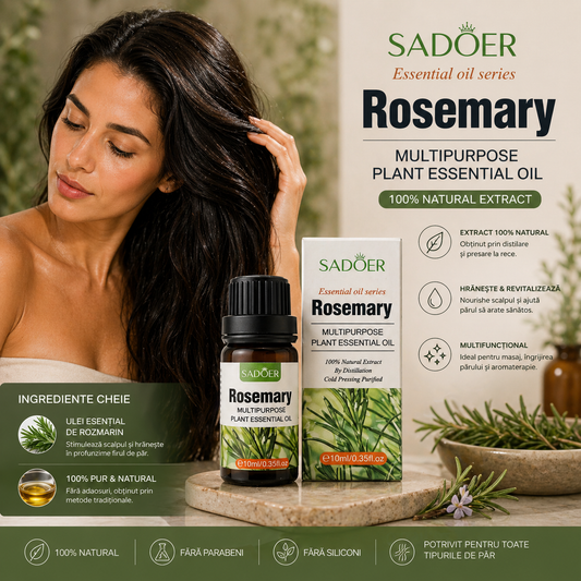 Uleiul esențial de rozmarin SADOER este un extract natural 100%