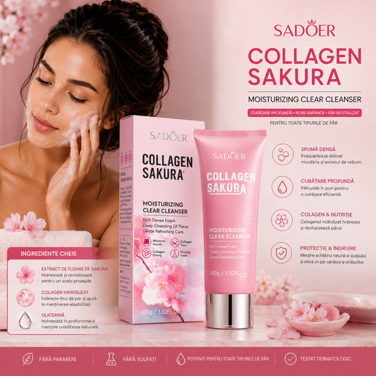 GEL DE CURĂȚARE FACIALĂ CU COLAGEN ȘI CIREȘE JAPONEZE SADOER SD02976 100g