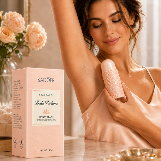 SADOER FRAGRANCE BODY PERFUME HONEY PEACH DEODORANT ROLL-ON 40ML
