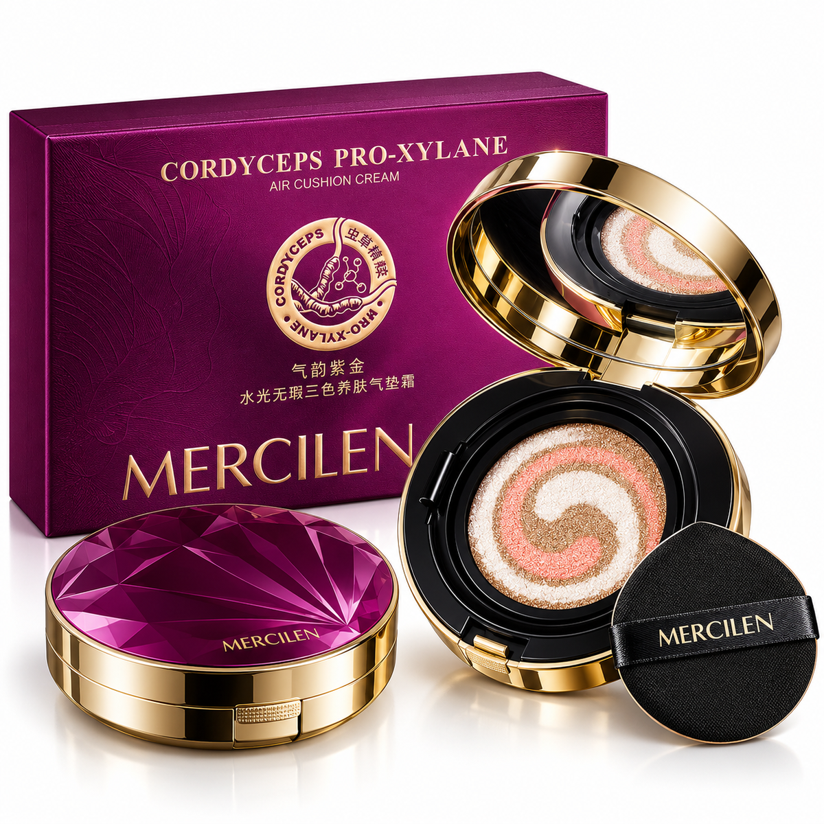 MERCILEN Cordyceps Pro-Xylane – Fond de Ten Cushion Air Cushion Cream MXL2909
