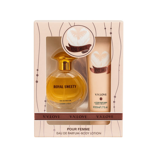 V.V. LOVE Royal Sweety Pour Femme  Eau de Parfum și o loțiune de corp