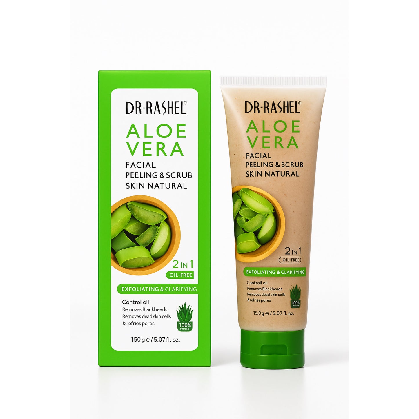 Dr. Rashel Scrub facial și corporal cu Aloe Vera 100 g DRL-1531