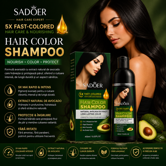 Sadoer – Șampon nuanțator Negru cu extract de avocado 400 ml SD71730