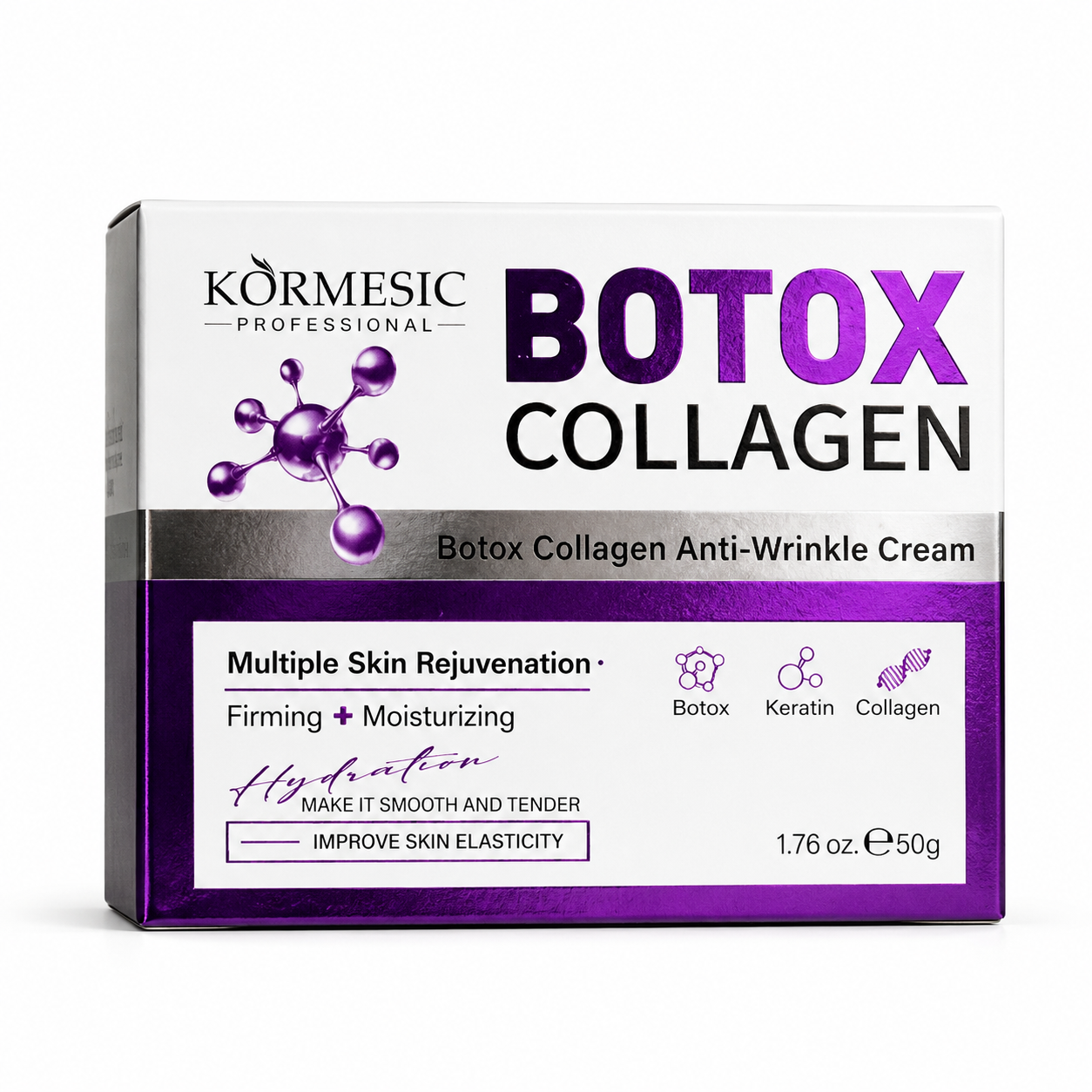 KORMESIC PROFESSIONAL BOTOX COLLAGEN ANTI-WRINKLE CREAM – CREMĂ DE FAȚĂ CU COLAGEN, EFECT DE FERMITATE ȘI HIDRATARE, 50 G KMC68927