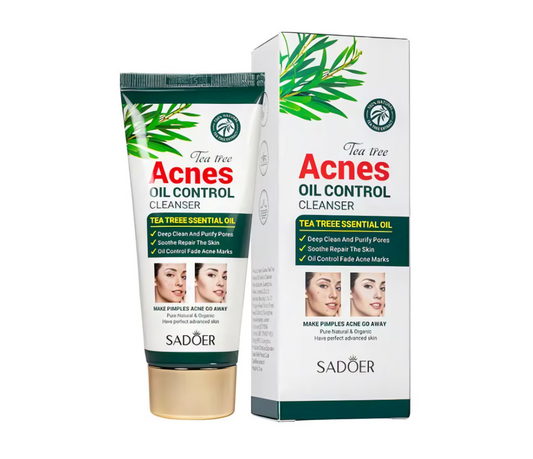 Crema de curățare ANTI ACNE SADOER cu ulei de arbore de ceai, pentru ten cu imperfecțiuni, 150ml SD35325