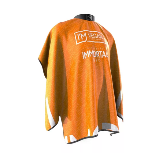 Pelerină de barber IMMORTAL I'M VEGAN ORANGE PENUAR
