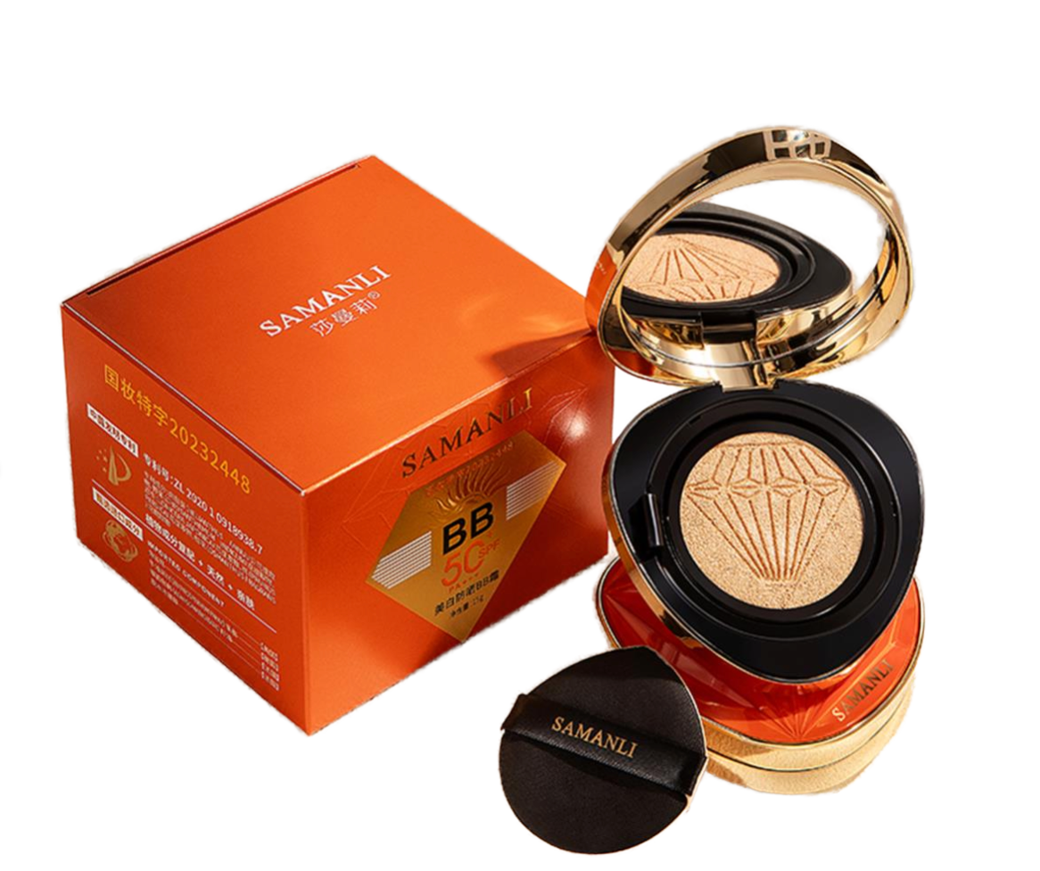 SAMANLI BB Cushion SPF 50+ – Fond de Ten Cushion cu Protecție Solară și Efect Uniformizant SML2041