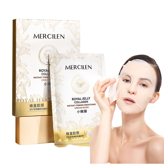 MERCILEN Mască Facială cu Lăptișor de Matcă și Colagen – Royal Jelly Collagen pentru Fermitate, Hidratare și Netezire – MXL4767