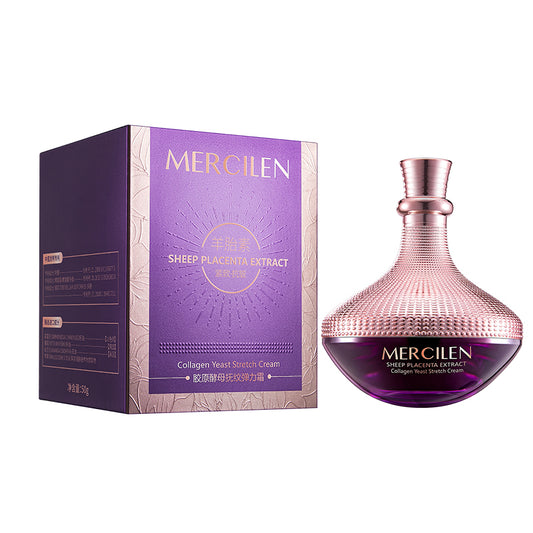 MERCILEN Cremă Facială cu Extract de Placentă de Oaie, Colagen și Drojdie – Fermitate, Elasticitate și Îngrijire Anti-Aging 50 g – MXL4927