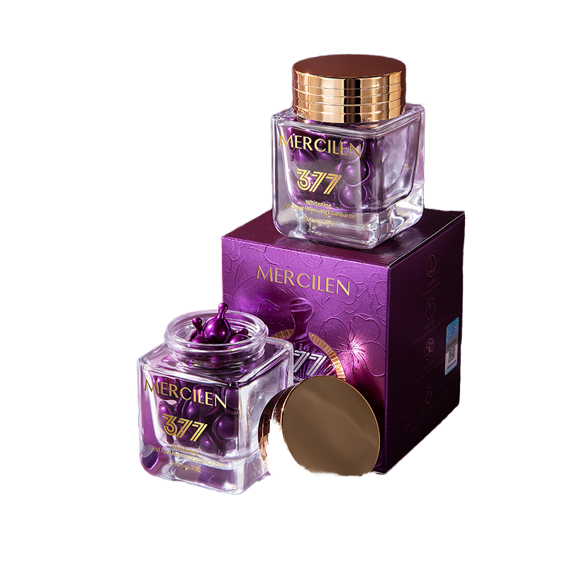 MERCILEN Capsule Faciale 377 Whitening Essence Oil – Ser Concentrat Iluminator, Anti-Pete și pentru Uniformizarea Tenului 50 Capsule – MXL4934
