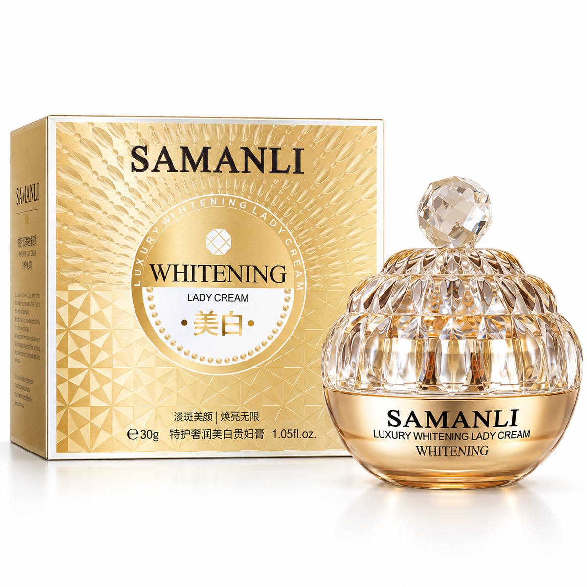 SAMANLI Cremă Facială Iluminatoare și Anti-Pete Whitening Lady Cream 30 g – SML2089