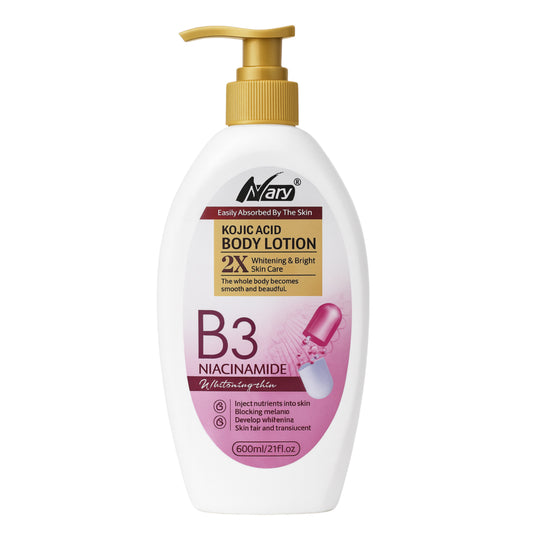 Loțiune de corp cu acid kojic și niacinamidă B3 – NARRY Kojic Acid Body Lotion 600 ml WD0020